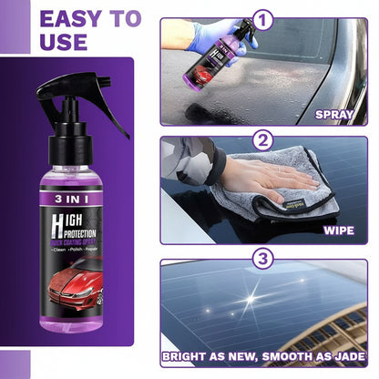 3-in-1 Quick Car Ceramic Coating Spray (Pack of 3)