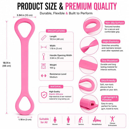 Figure 8 Workout Resistance Band for Yoga (Pack of 1)